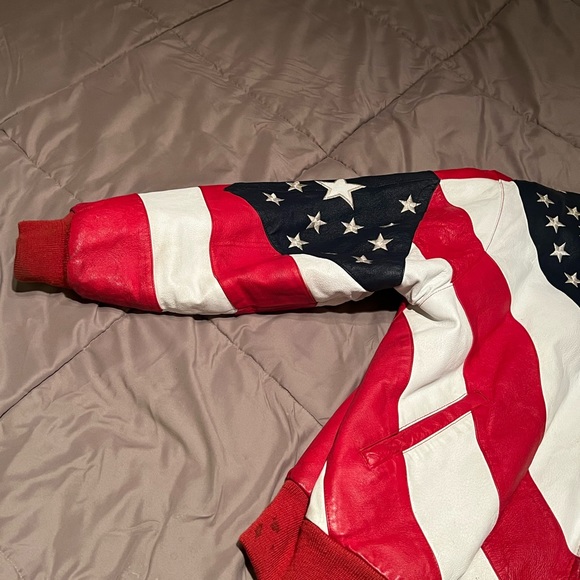 Vintage American flag leather - Picture 6 of 10